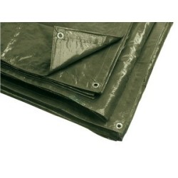 TELO OCCHIELLATO MULTIUSO IN POLIETILENE COL.VERDE MT. 2x3