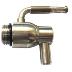 RUBINETTO PER CONTENITORE OLIO INOX C/LEVA 1/2